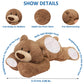 ronivia Weighted Stuffed Animals, Weighted Bear Stuffed Animal Toy Cute Brown Bear Plush Pillow Weighted Plush Animals Toy, 11.8"