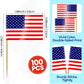 100 Pcs World Toothpick Flags, Mini Stick Flags Cupcake Toppers World Soccer Cup Party Decoration Celebration Cocktail Food Cake Flags