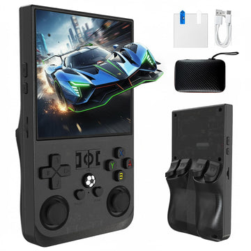 R36MAX Retro Handheld Game Console, 4000mAh Battery with 4 Inch IPS HD Screen, 64GB TF Card Built-in 18,000+ Classic Game Portable Pocket