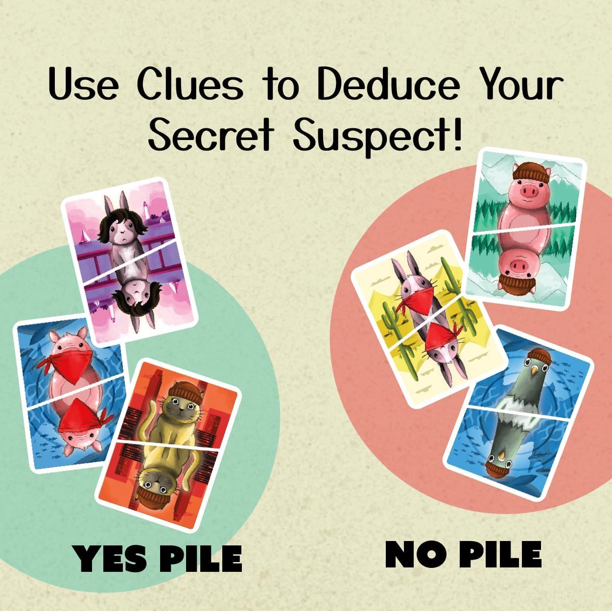 Gamewright - Deduckto - Logic & Deduction Card Game for Kids & Families | Fast?Playing Mystery Game | 2-4 Players Ages 8+ | Family Game Night Fun