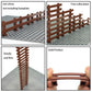 24pcs 1x8 Fences Building Block Toy Garden Farm Pieces Accessories Brown Fence Compatible with Major Brand