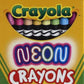 Crayola Neon Crayons, Back To School Supplies, 24 Count