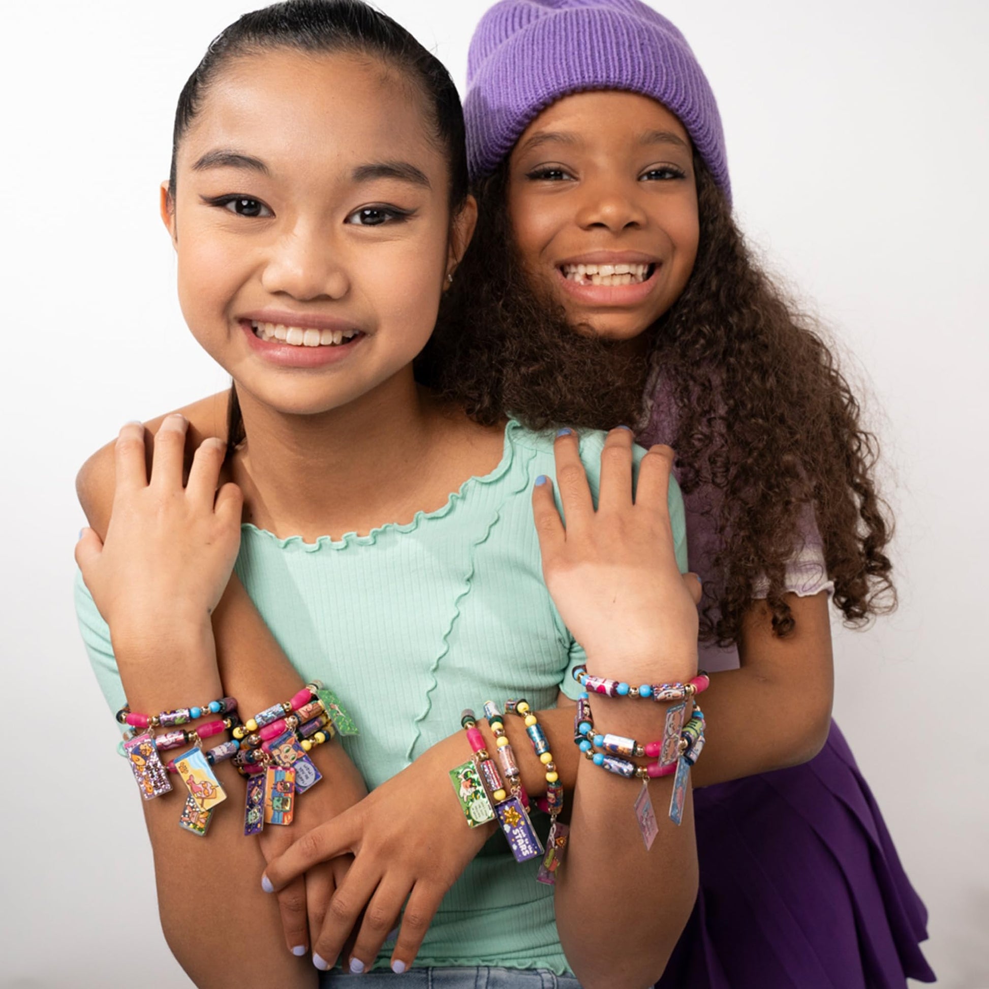 SKY CASTLE - Sticki Rolls Band Single Pack, Wristbands with Stickers, Rolls of Stickers with Kawaii Theme, 50 Stickers per Bracelet, 2 Extra