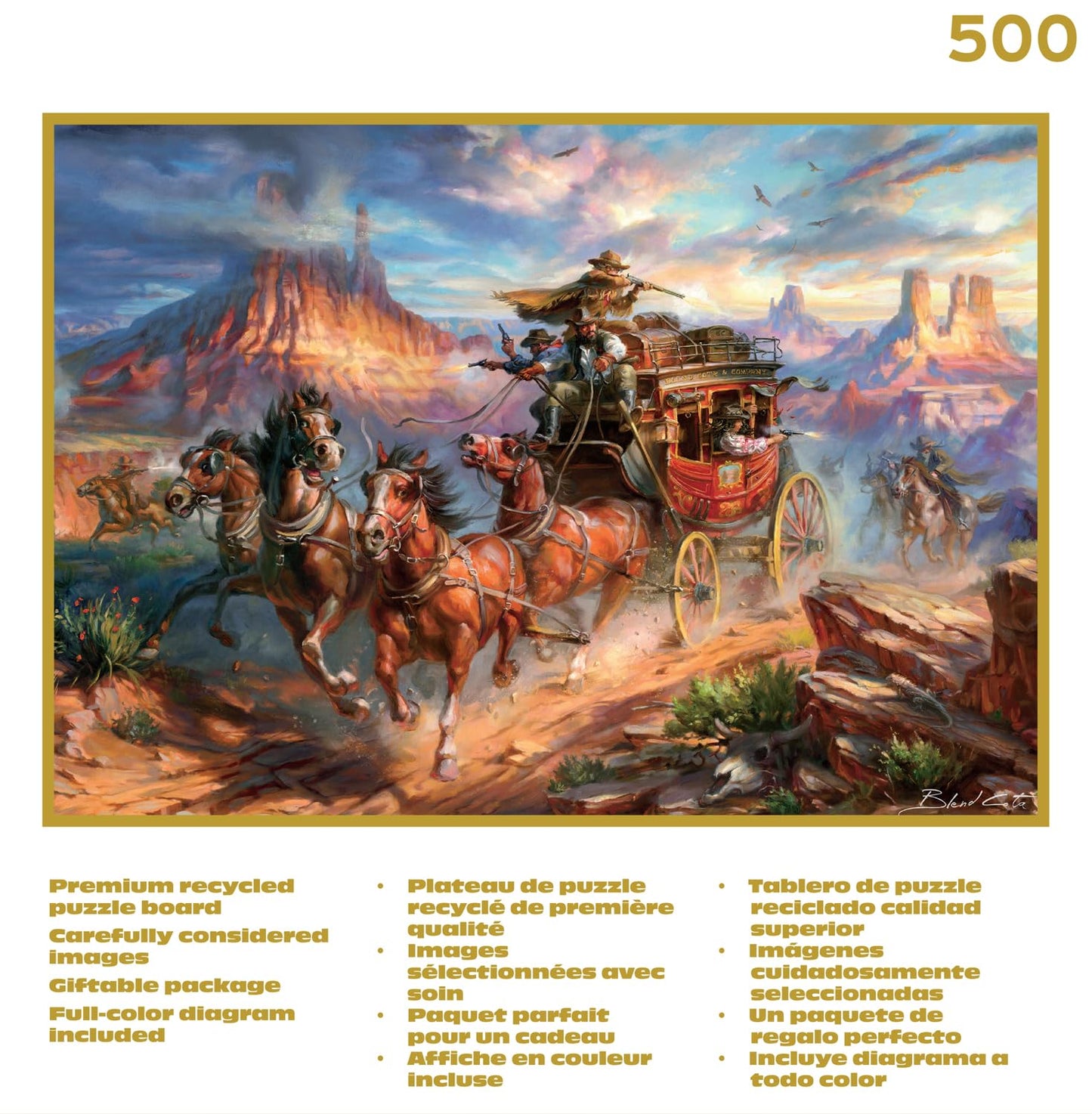 Buffalo Games - Wild Wild West - 500 Piece Jigsaw Puzzle for Adults