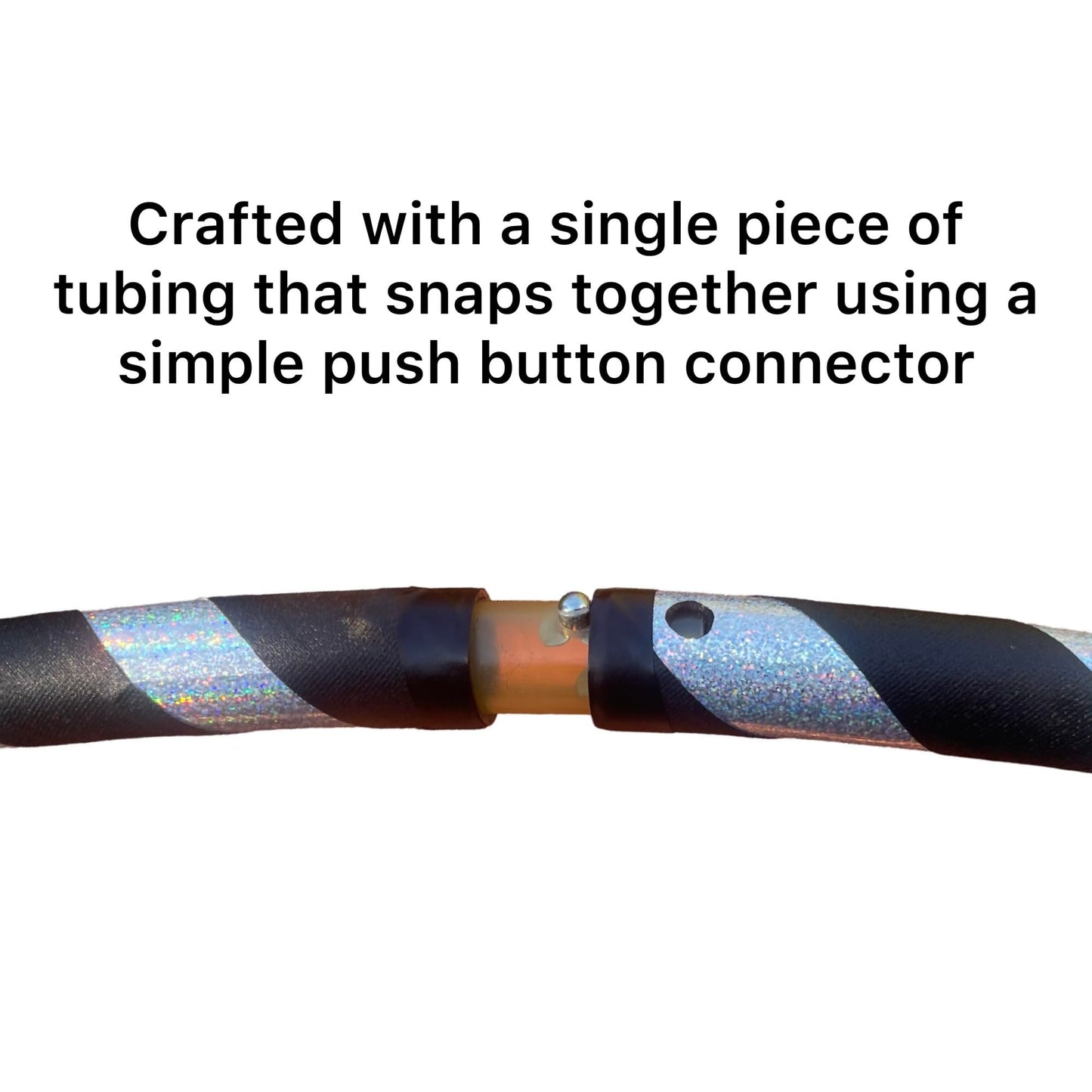 36 inch Dance Hula Hoop | Lighter Weight at 11 oz | Made in the USA Black