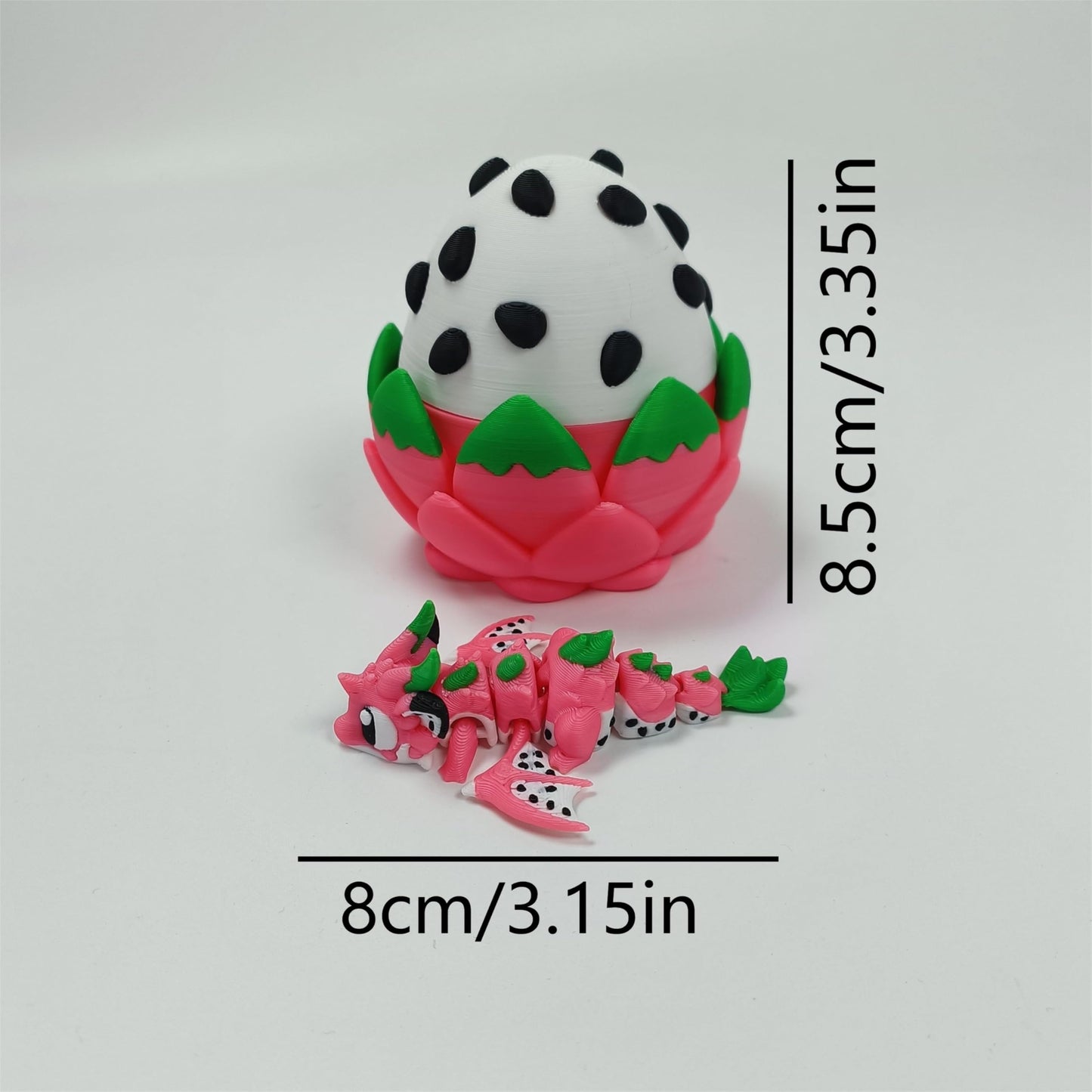 3D Printed Dragon Egg with Dragon Inside - Cute Fun Stuff Fidget Toy for Home Desk Decoration, for Anyone, Ideal for Christmas, Easter & Daily