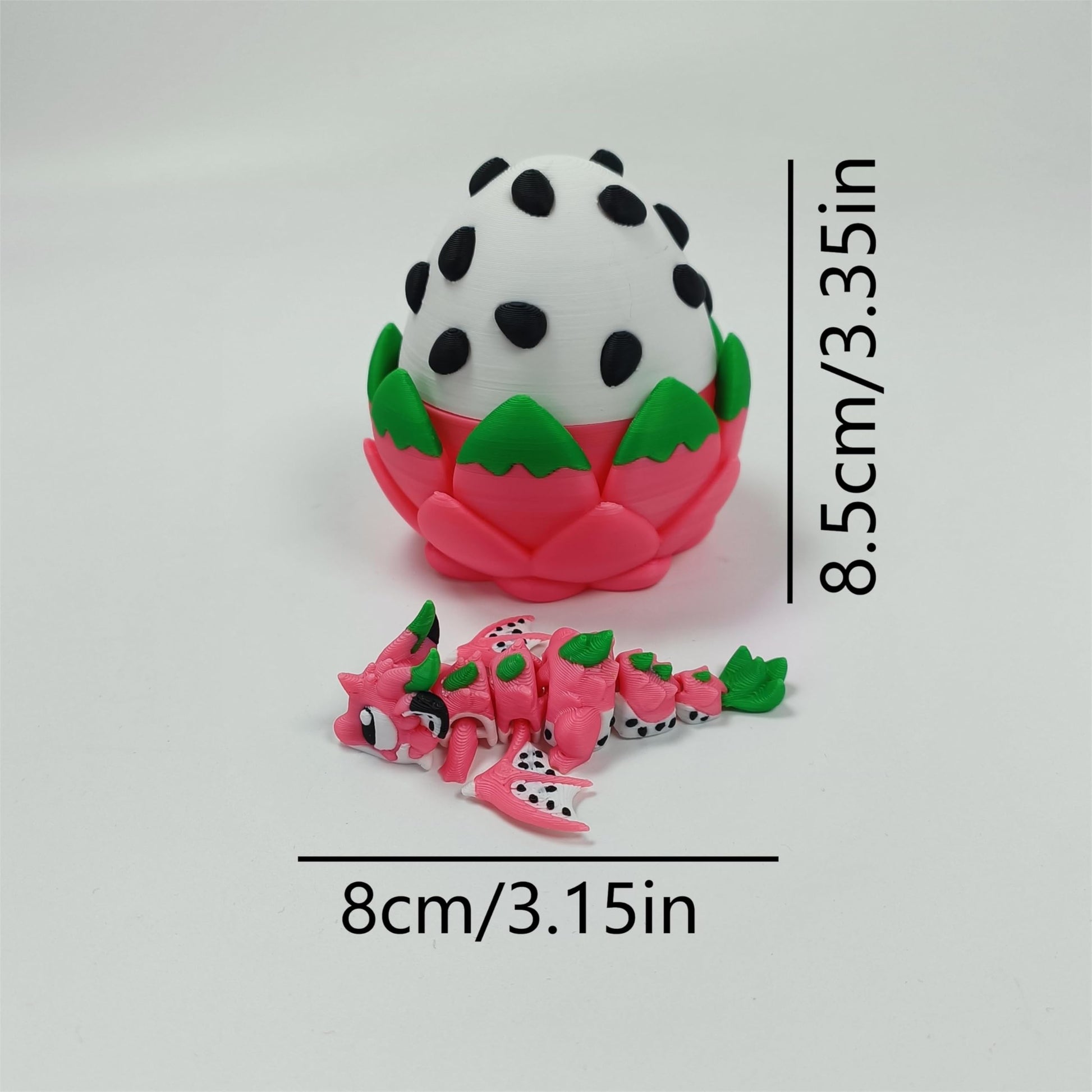 3D Printed Dragon Egg with Dragon Inside - Cute Fun Stuff Fidget Toy for Home Desk Decoration, for Anyone, Ideal for Christmas, Easter & Daily