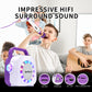 Karaoke Machine for Kids - Bluetooth Speaker with 2 Microphone - Portable Kids Karaoke Machine for Girls and Boys - Birthday Gift for Girls and Boys