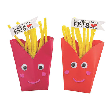Valentine Fries Craft Kit -12 - Crafts for Kids and Fun Home Activities