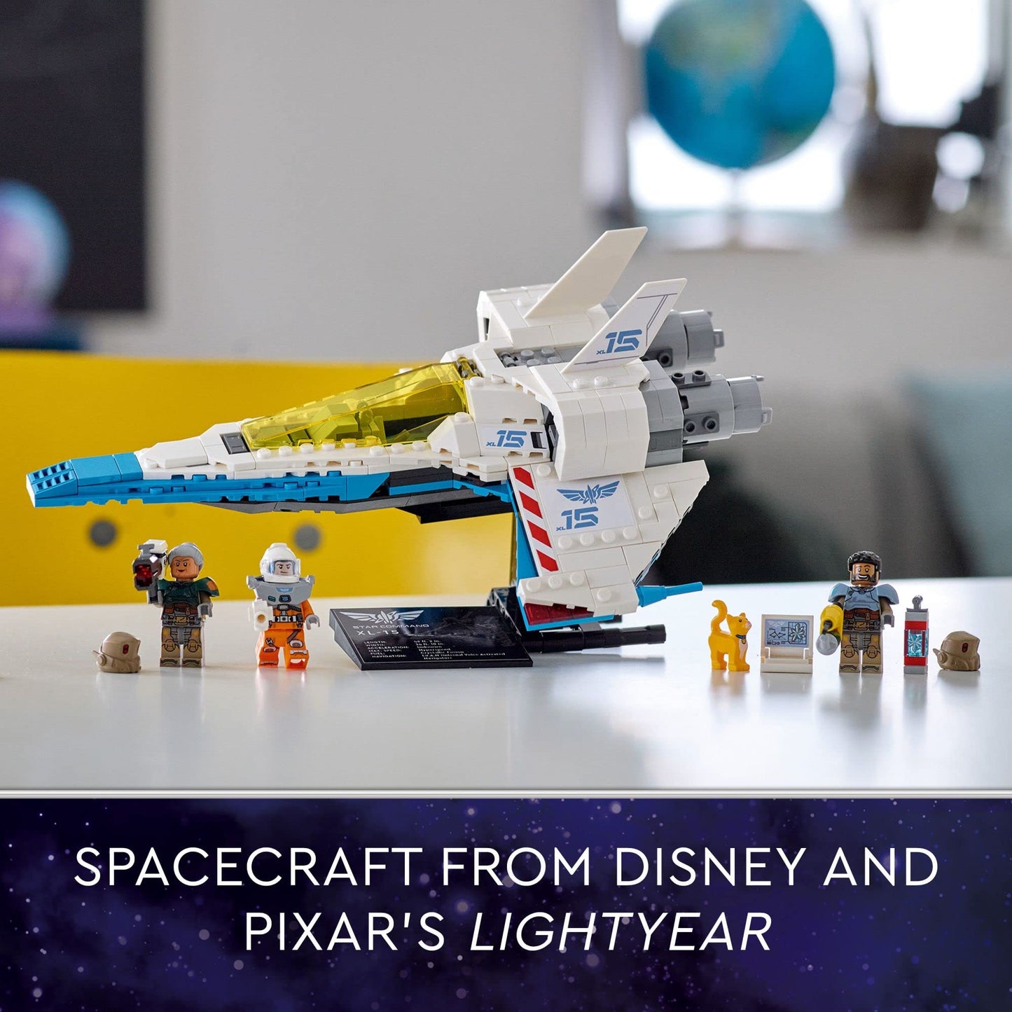 LEGO Disney Pixar's Lightyear XL-15 Spaceship 76832 Buildable Model - Outer Space Toy with Buzz Minifigure, Sox The Cat Figure, Movie Inspired Set for