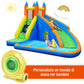 DPThouse Bounce House Blower 735 Watt 1.0HP for Inflatable Bounce House Bouncy Castle, Yellow+Green, Small