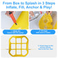 Inflatable Pool Float, Giant Floating Pool Game Set with 10 Balls & Sandbag Anchors, Swimming Pool Games for Kids Adults Pool Party, Beach, Backyard