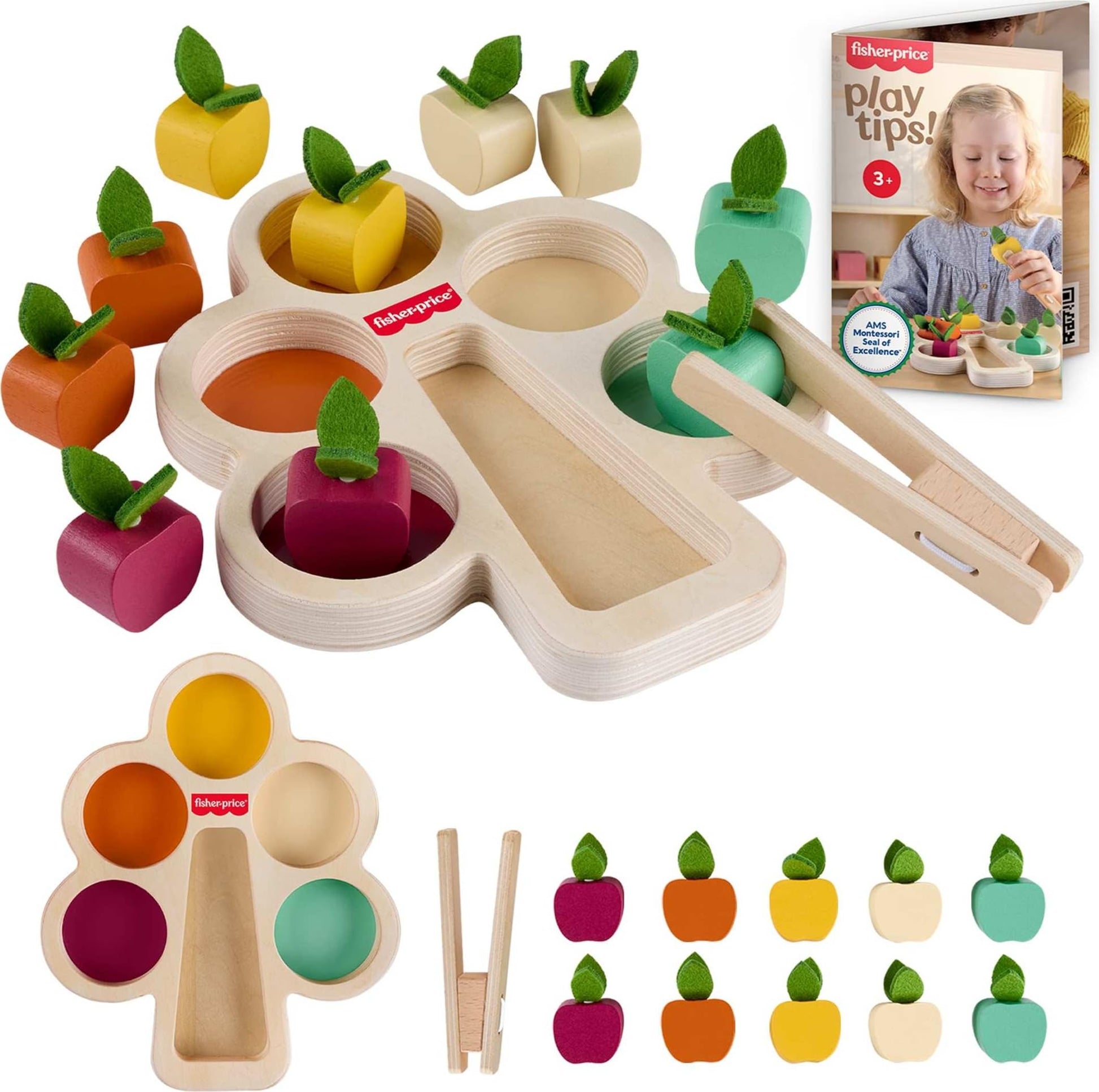 Fisher-Price Wood Montessori Sorting Tree Learning Activity