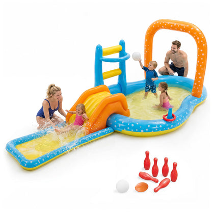 Inflatable Pool for Kids, 131.8" Kiddie Pool Water Play Center