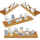 ESSAJOY Wooden Domino Trays/Racks Set of 8 Domino Tiles Holders Mexican Train Wooden Trays/Racks Wood Organizers for Chicken Foot (8 Premium Domino
