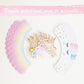 ecoZen Unicorn Cupcake Toppers and Wrappers Decorations, Reversible Rainbow Cupcake Liners with Unicorn Toppers, Cute Decorating Supplies for Girl