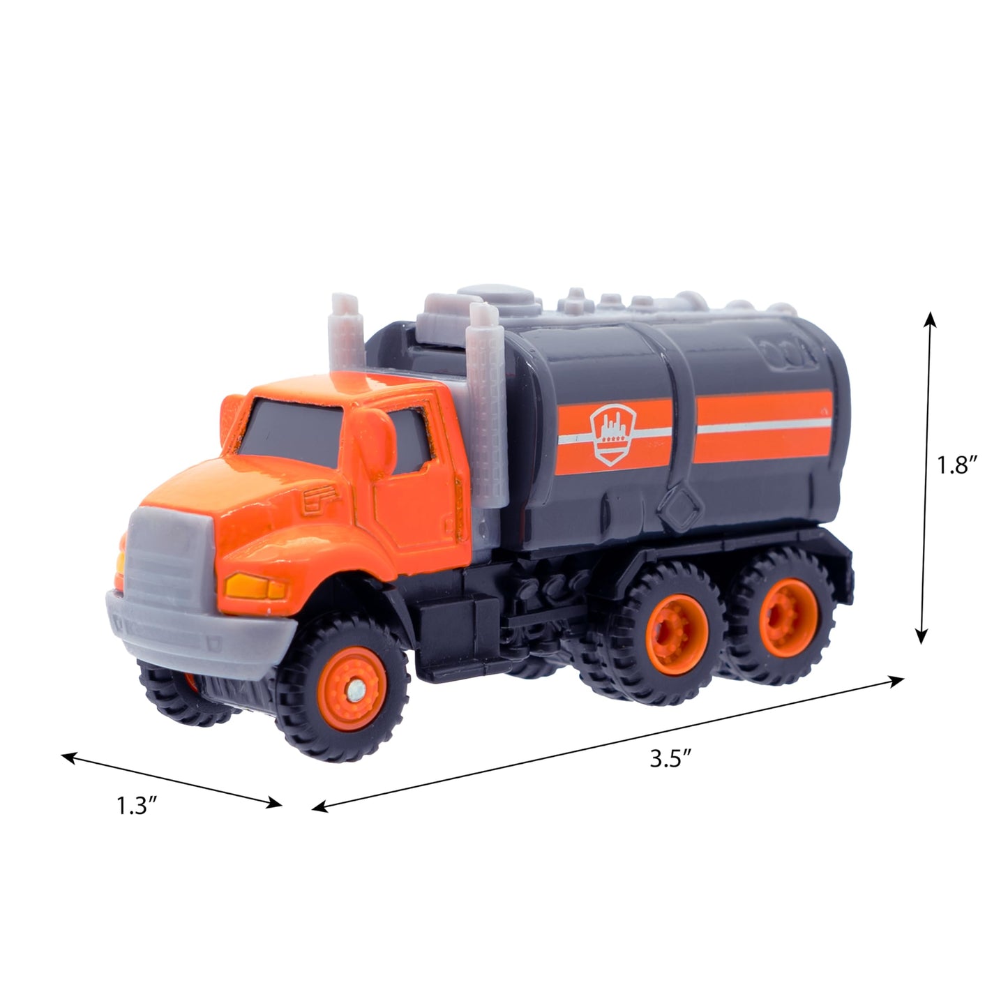 Mighty Fleet Diecast 3-Pack, Tow Truck, Garbage Truck, and Tanker, Durable 3â€ Diecast Vehicles for Kids Ages 3+