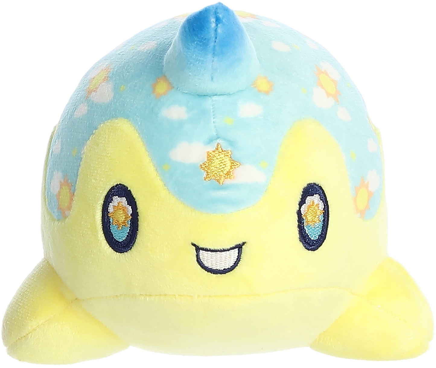 Aurora Enchanting Tasty Peach Sunny Day Nomwhal Stuffed Animal - Bright & Colorful Design - Showpiece Plush - Yellow 7 Inches