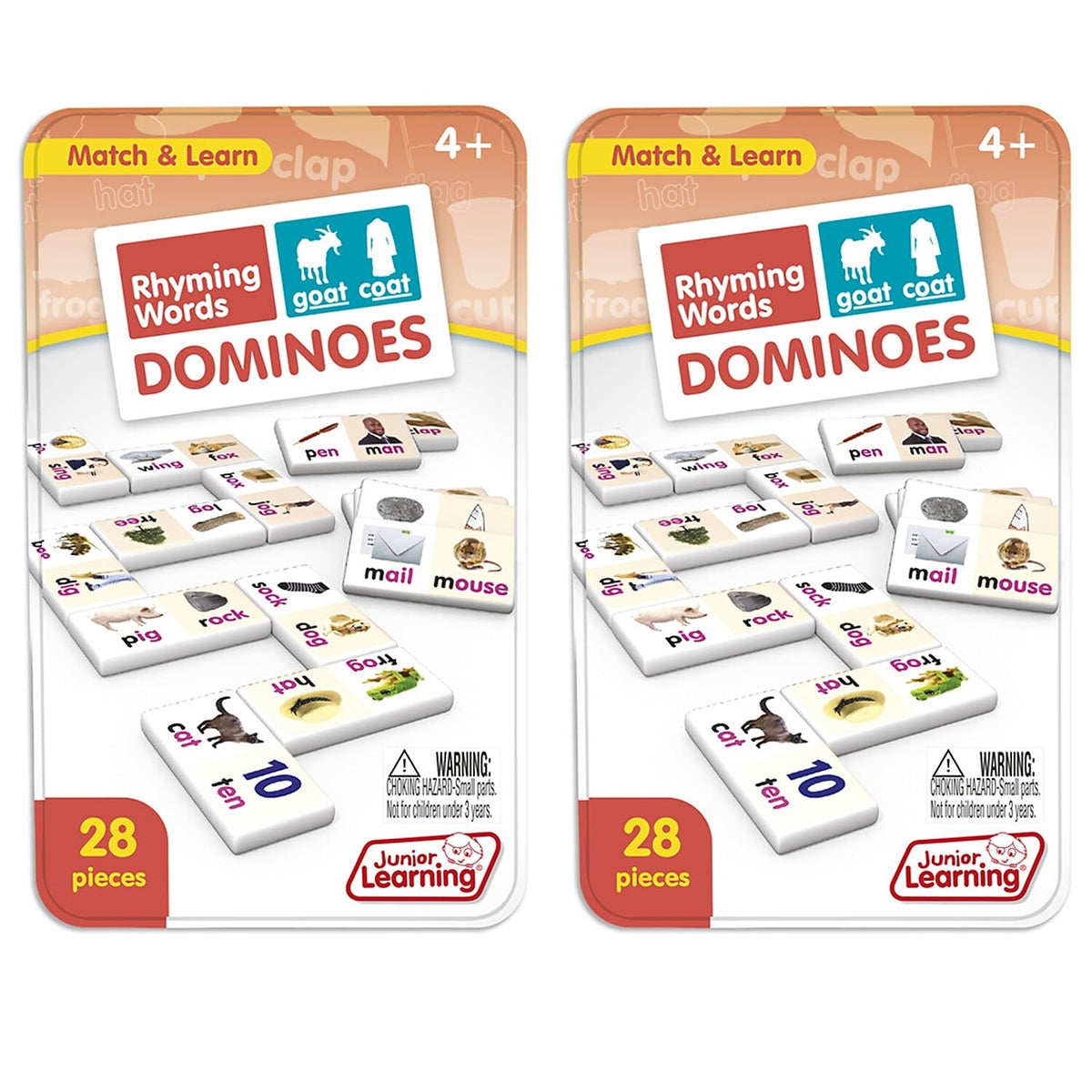 Junior Learning Rhyming Words Dominoes, 2 Sets