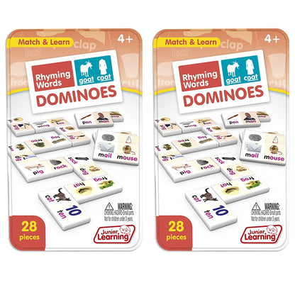 Junior Learning Rhyming Words Dominoes, 2 Sets