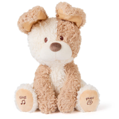 GUND Baby Peeki Puppy 12-Inch Interactive Animated Musical Plush for Babies