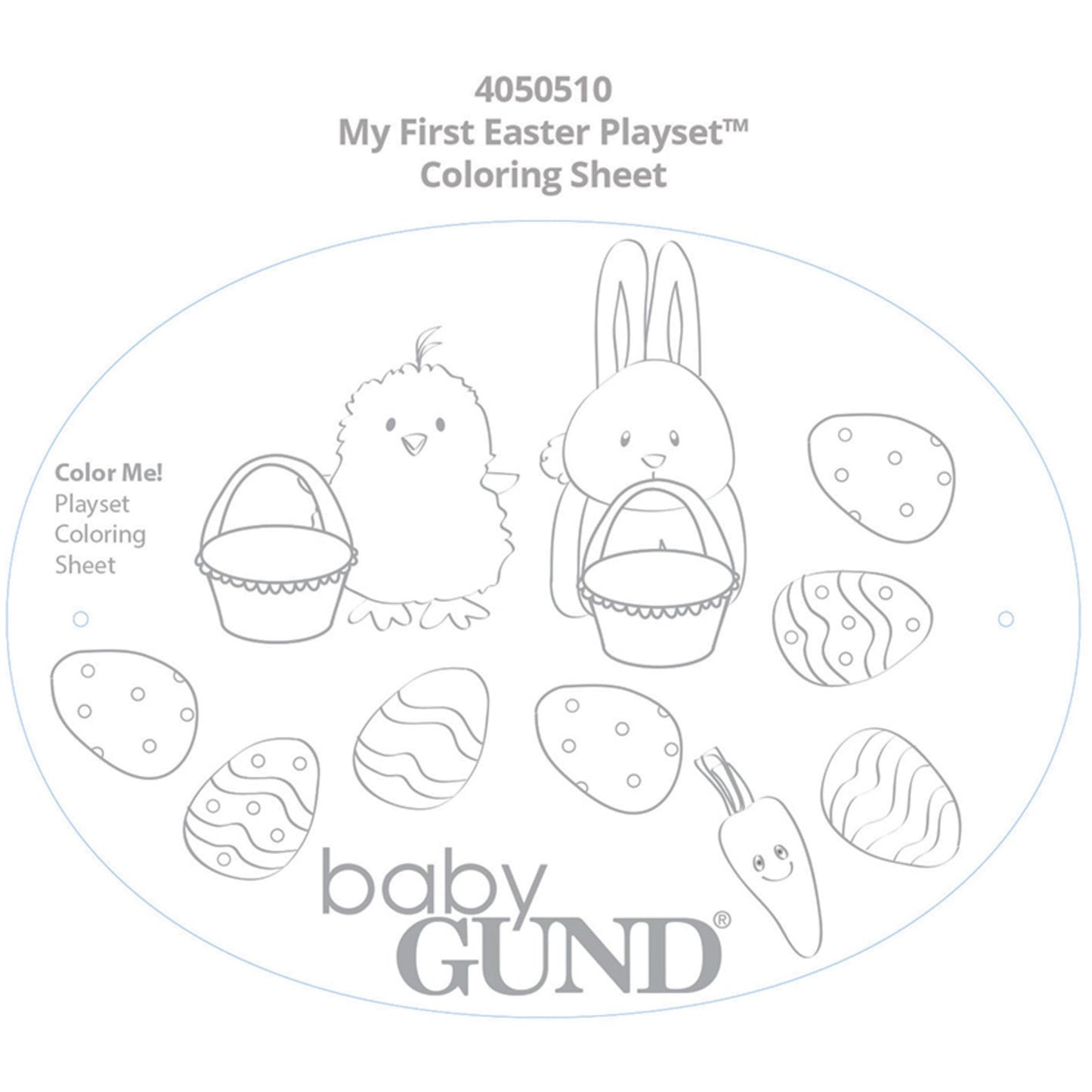GUND Baby My First Easter Basket 5-Piece Sensory Plush Playset for Babies