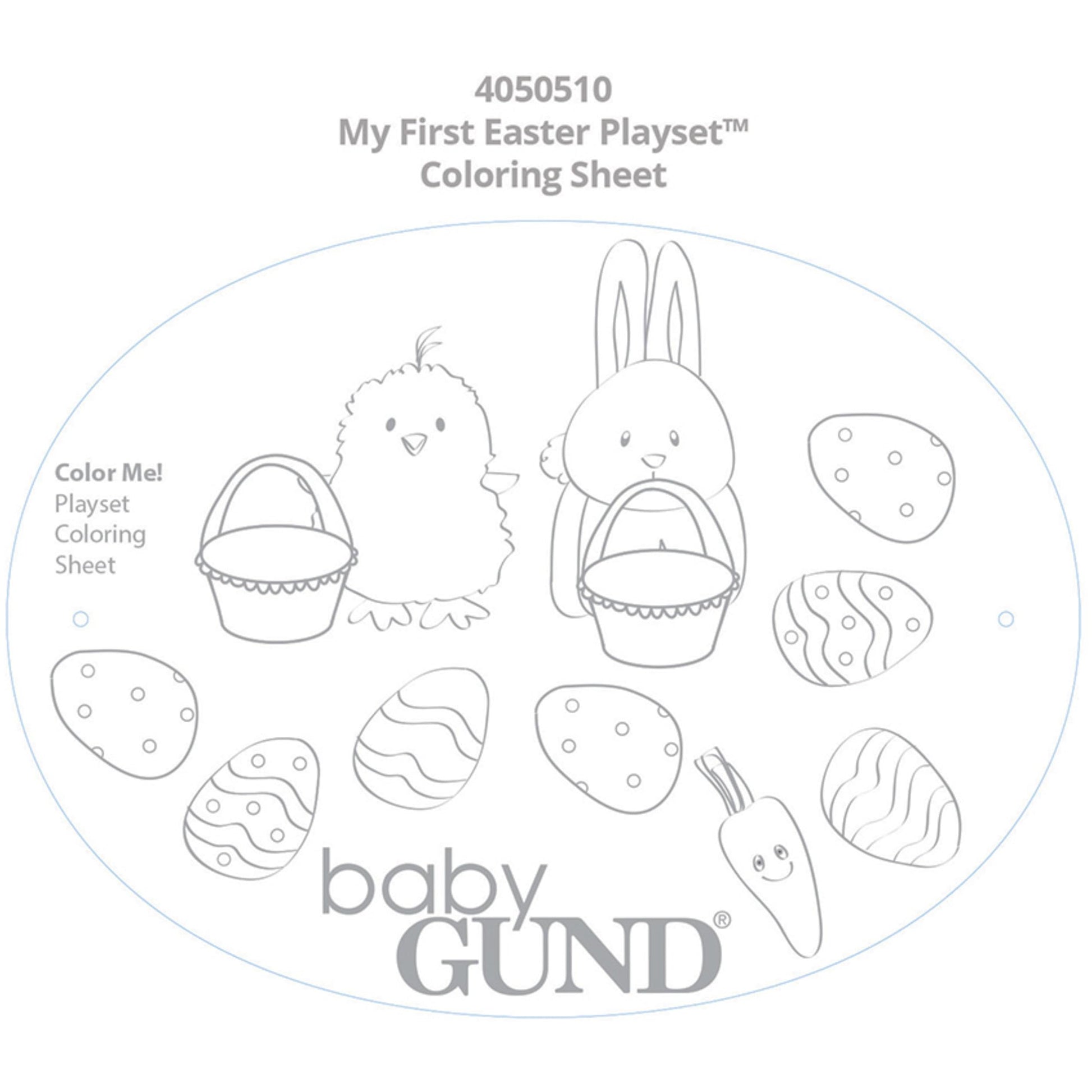 GUND Baby My First Easter Basket 5-Piece Sensory Plush Playset for Babies
