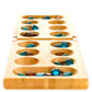 Family Traditions Mancala 2 Player Board Game, Fun Classic Table Game with Wooden Board and Deep Pockets for Mancala Gems, Popular Strategy Game