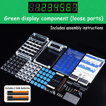 Soldering Practice Kit DIY 7-Digit LED Display Electronics Calculator for Classroom/Home, Build Electronics STEM Projects Learn to Solder Kits