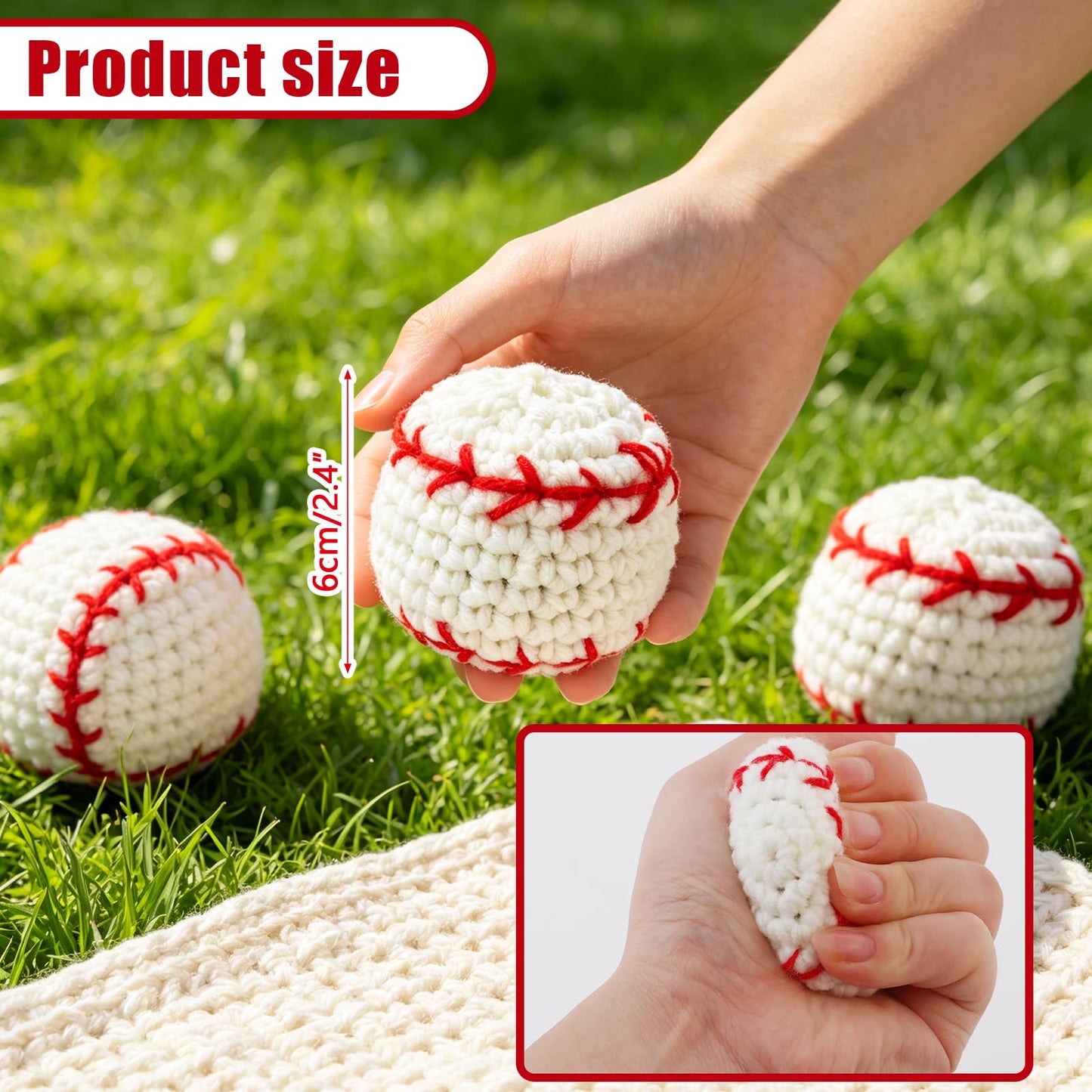 3PCS Baseball Footbag Sack, Ceramsite Beads Filling Original Footbag