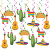Mexican Fiesta Hanging Swirl Decorations, Cinco De Mayo Party Supplies