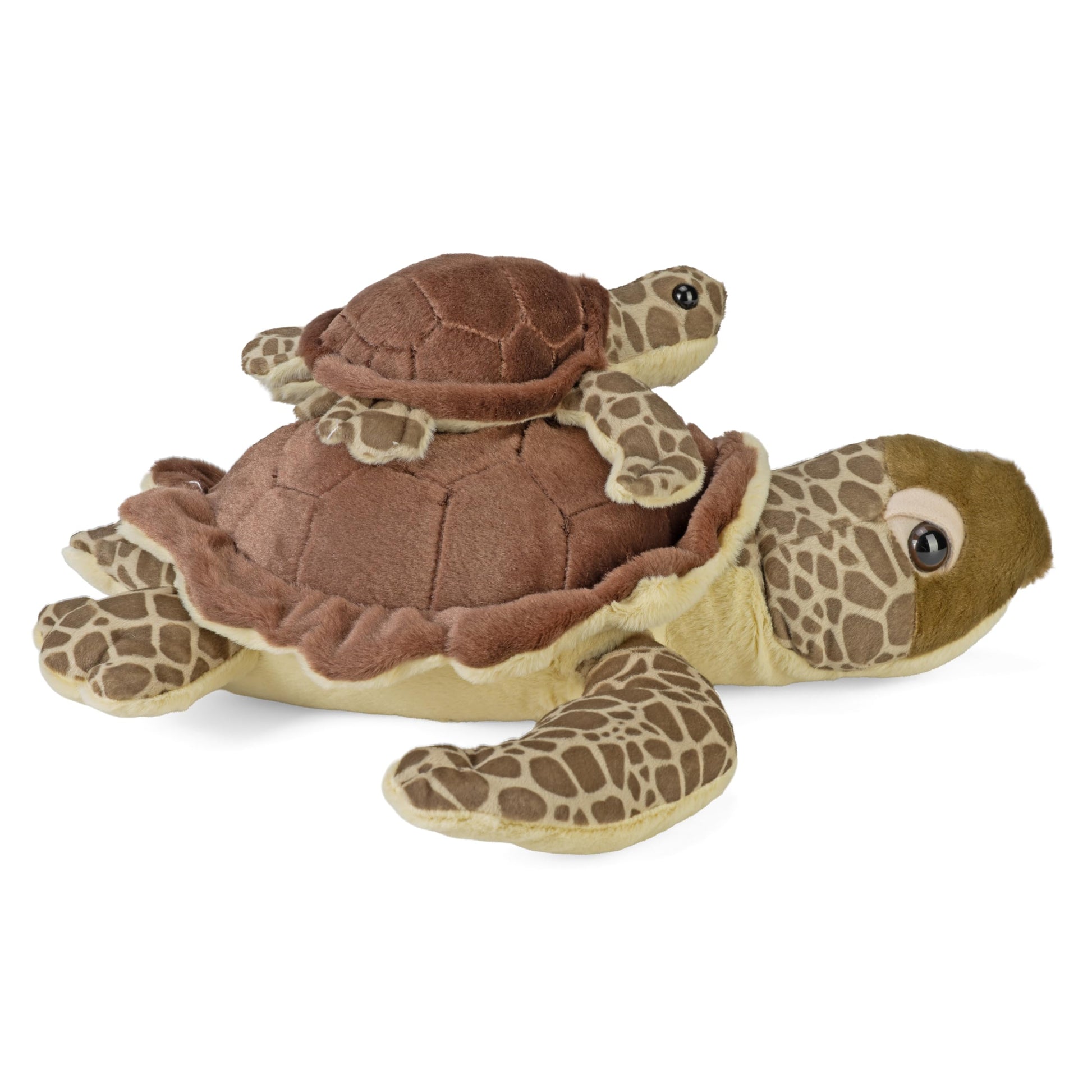 Wild Republic Mom & Baby Green Sea Turtle Stuffed Animal - 12"