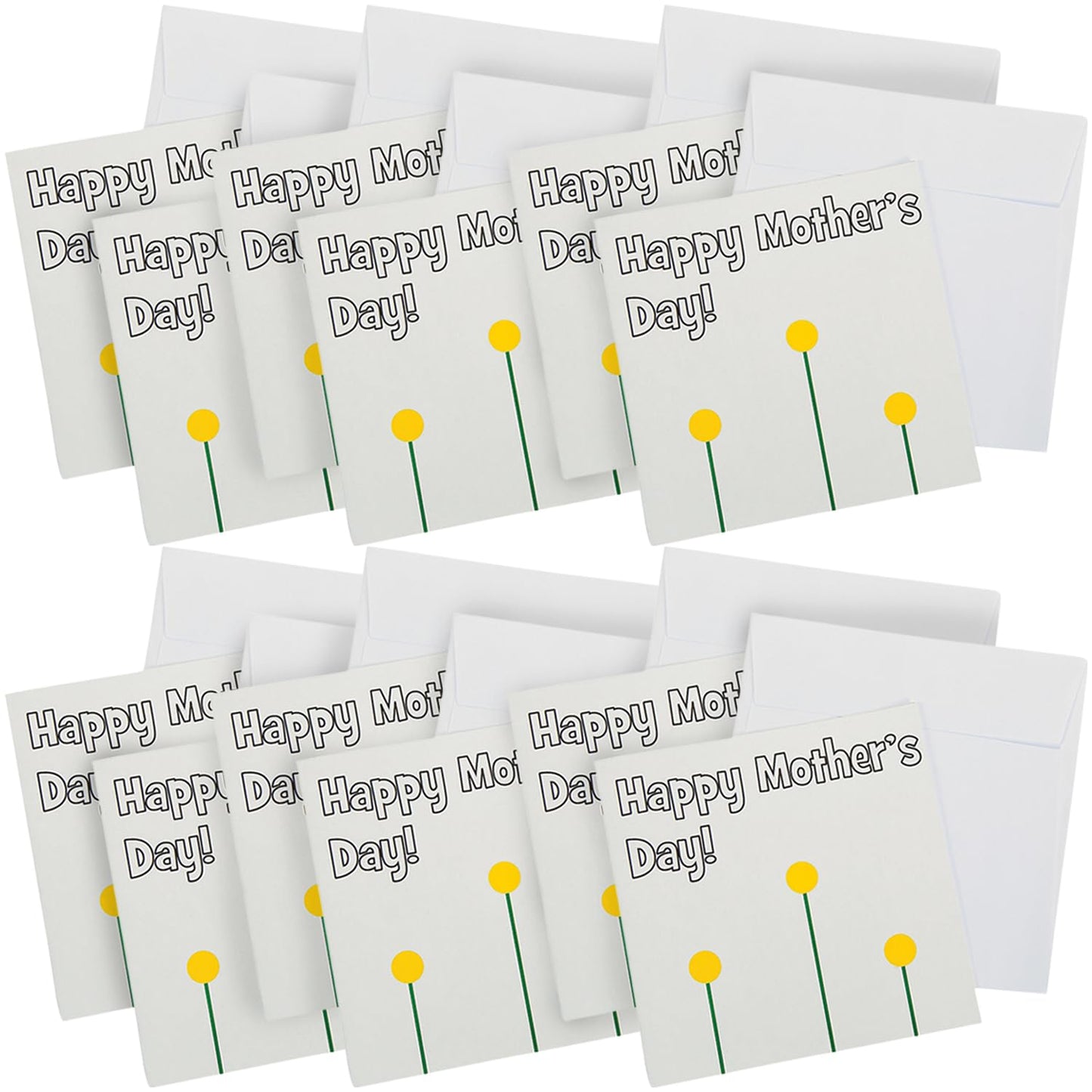 Fun Express Mothers Day Crafts for Kids Classroom - Thumbprint Flower Card Making Kit for Kids 6-8 & 8-12 | Spring Crafts Bulk Set Makes 12 DIY