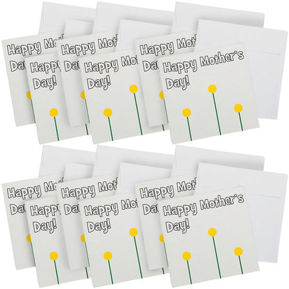 Fun Express Mothers Day Crafts for Kids Classroom - Thumbprint Flower Card Making Kit for Kids 6-8 & 8-12 | Spring Crafts Bulk Set Makes 12 DIY