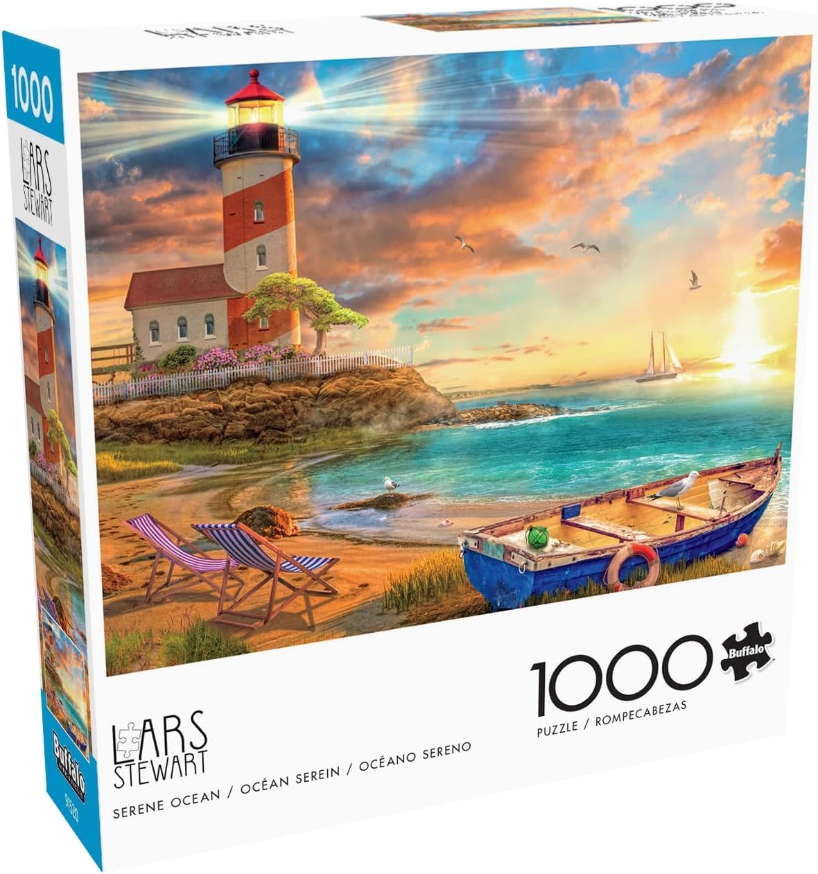 Buffalo Games - LARS - Serene Ocean - 1000 Piece Jigsaw Puzzle for Adults -Challenging Puzzle Perfect for Game Nights - Finished Size is 26.75 x 19.75