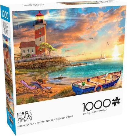 Buffalo Games - LARS - Serene Ocean - 1000 Piece Jigsaw Puzzle for Adults -Challenging Puzzle Perfect for Game Nights - Finished Size is 26.75 x 19.75