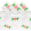 Juvale 1st Birthday Tablecloths for Girls - 54 x 108 in, 3-Pack, Pink Floral Plastic - Some Bunny is One Theme & Waterproof Disposable Cover