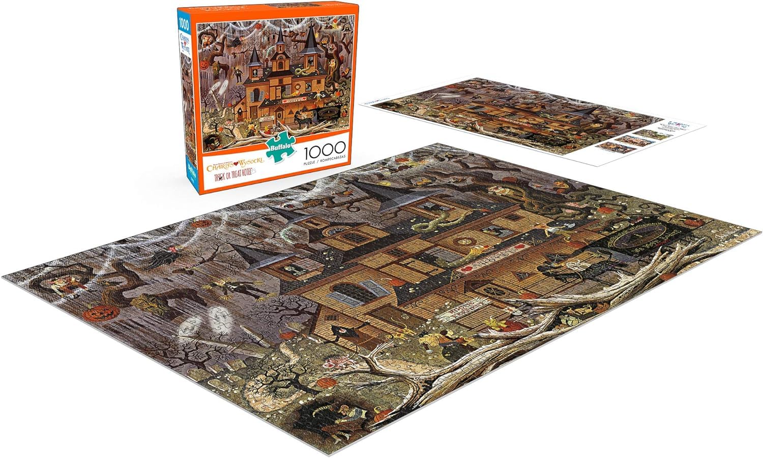 Buffalo Games - Charles Wysocki Trick or Treat Hotel - 1000 Piece Puzzle