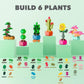 PLUS PLUS Playful Plant Packets, 3D Puzzle Building Block Set, 300 Mini Interlocking Pieces, Fun Activies for Kids - 6 Pack