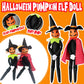Rugwun 14Inch Halloween Pumpkin Elf Doll, Handmade Stuffed Ornament