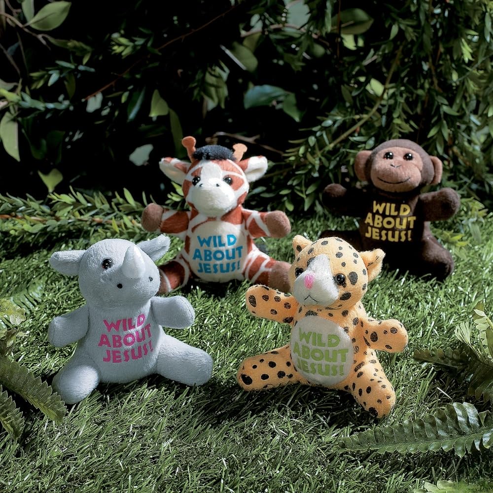 Fun Express Wild About Jesus Safari Animals, 12 Pack