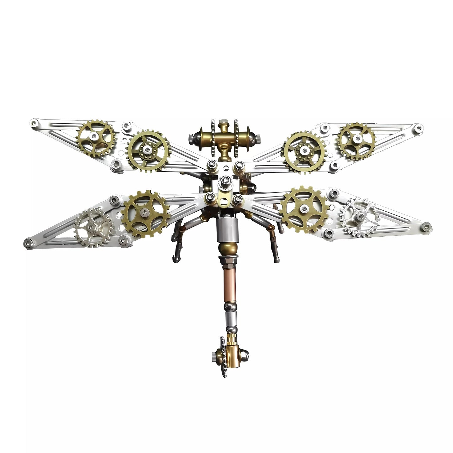 Steampunk Dragonfly 3D Metal Puzzle : 140+ Pcs 2-3 Hrs Screw Build Desktop Display Ornament DIY Assembly Gift for Father Men Teens Christmas
