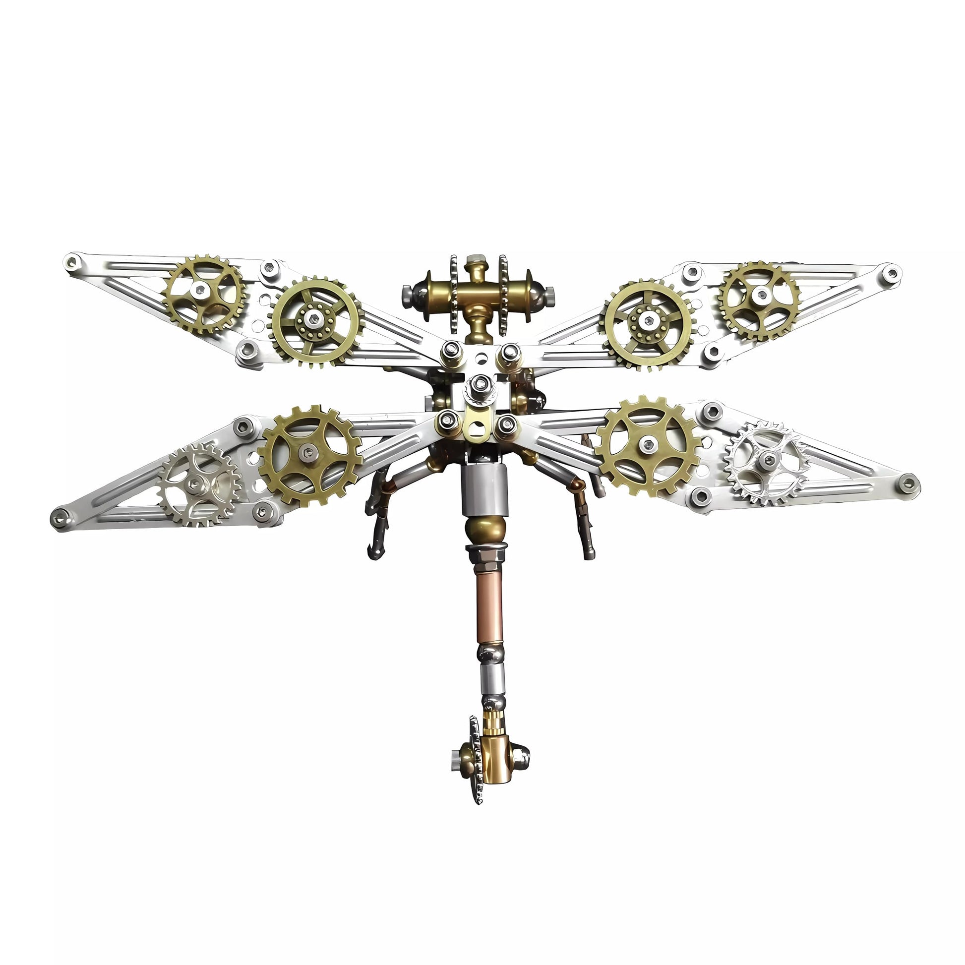 Steampunk Dragonfly 3D Metal Puzzle : 140+ Pcs 2-3 Hrs Screw Build Desktop Display Ornament DIY Assembly Gift for Father Men Teens Christmas