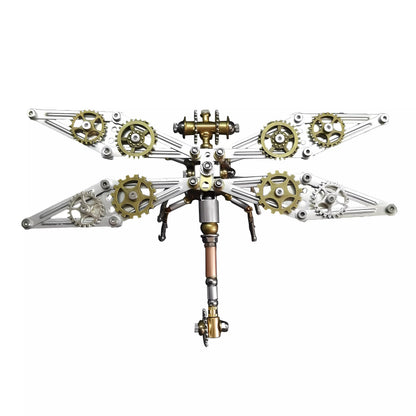 Steampunk Dragonfly 3D Metal Puzzle : 140+ Pcs 2-3 Hrs Screw Build Desktop Display Ornament DIY Assembly Gift for Father Men Teens Christmas