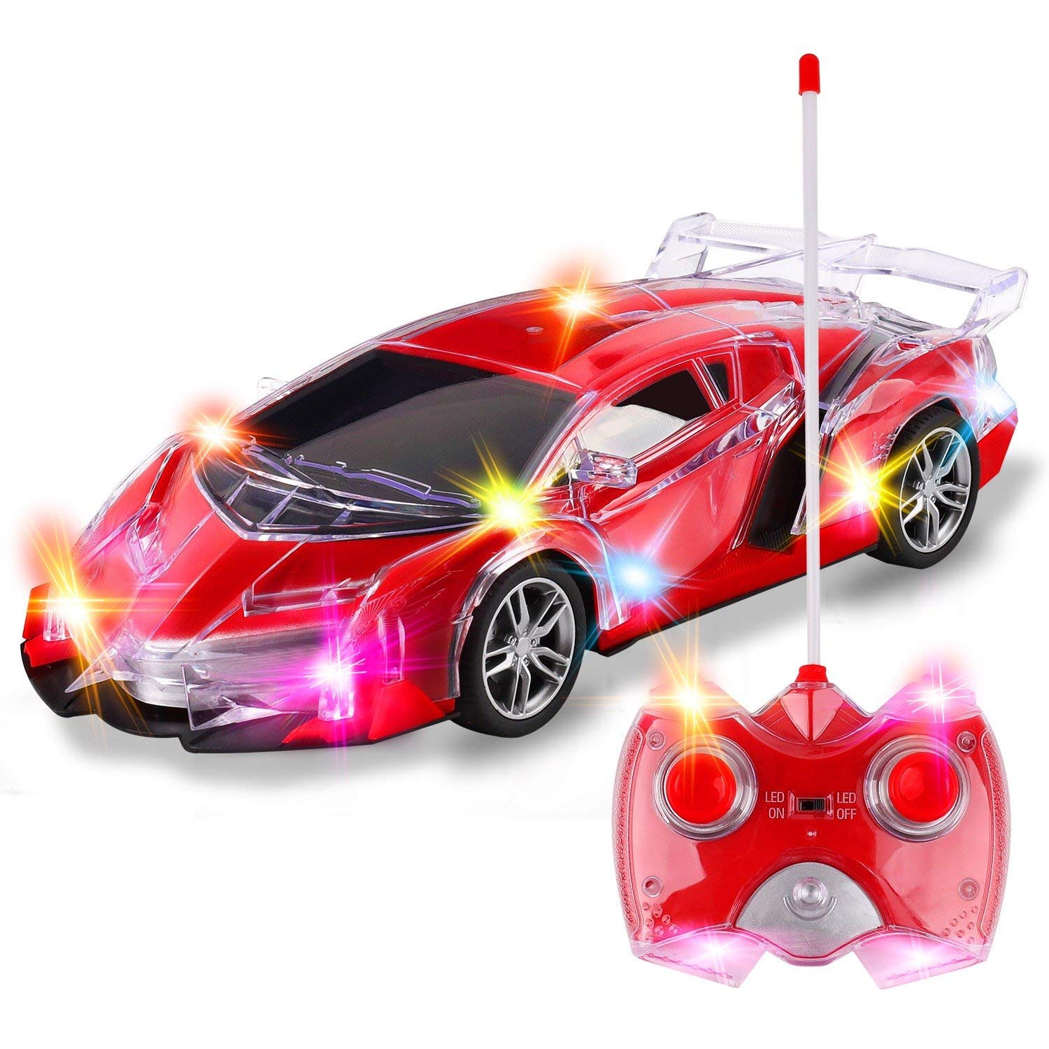 Liberty Imports Light-Up Remote Control Sports Car, Racing Toy, 1:20 Scale