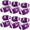 Fun Express Purple Ribbon Foam Football (12 Pieces) Toys, Kick Balls