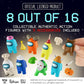 Crewmate Figures | 8 Collectibles in 1 Box | Merch Incl. The Peeled and The Clogged | 2 Hidden Impostors | Mini Toys with 5 Add’l Hats