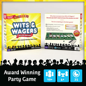 Wits and Wagers Deluxe Board Game | The Trivia Game Where You Don't Need the Answers to Win | Party Game for Groups | 4+ Players | Age 10+