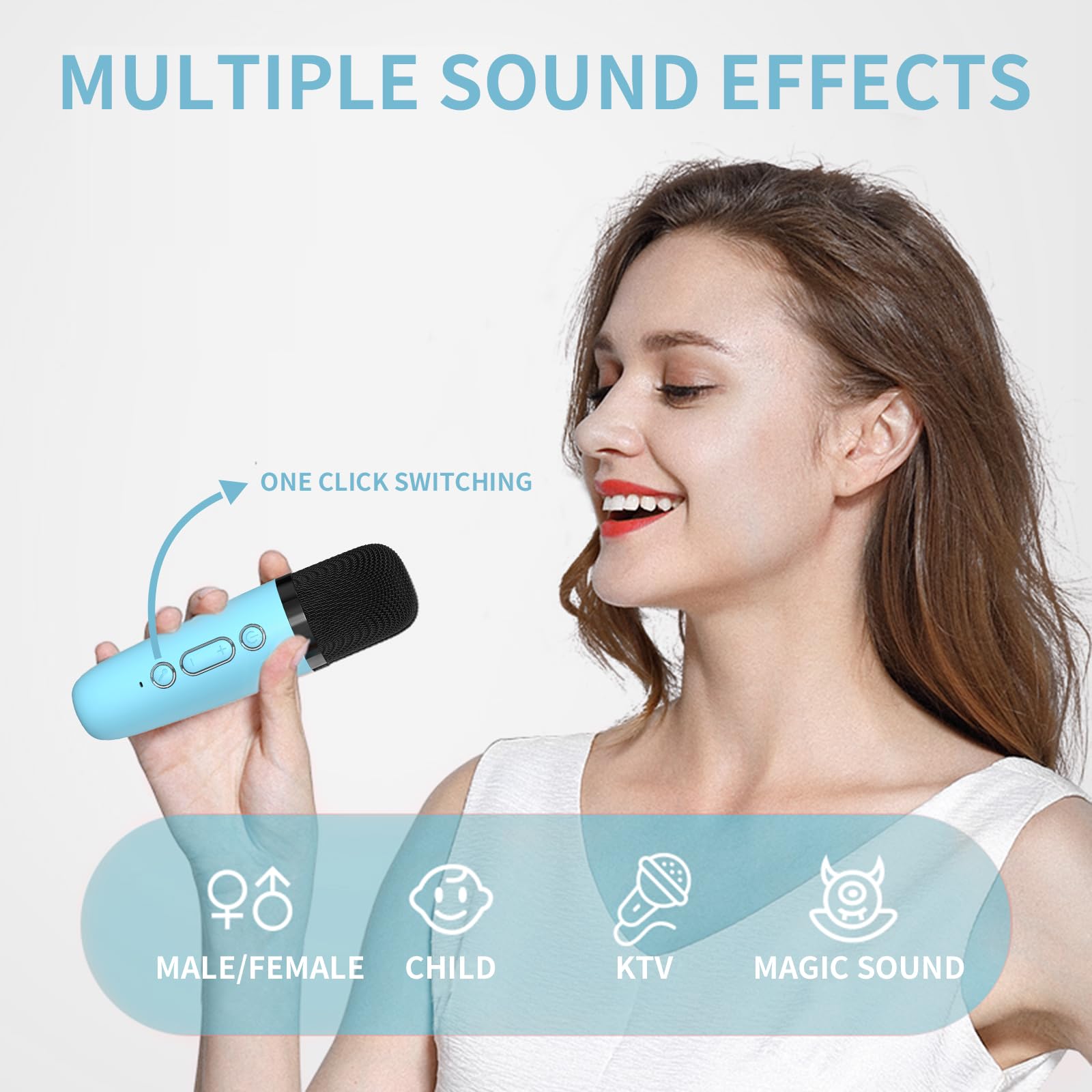Snowall Mini Karaoke Machine for Kids, Portable Bluetooth Speaker with Wireless Microphone?Kids Music Player Toys for Girls and Boys,3,4, 5, 6, 7, 8+