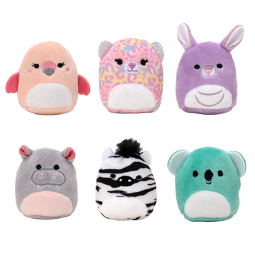 Squishville Mystery Mini-Squishmallows Plush - Wildlife Squad - Six 2-Inch Characters - Includes Michaela and Kiki Plus Four Mystery Figures